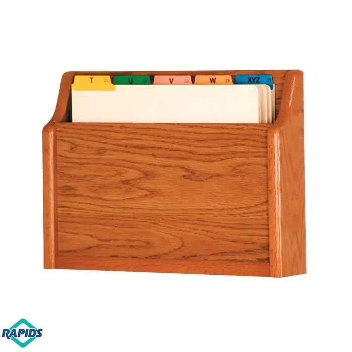1 Pocket Wall Mount Menu Holder CH15-1MO Medium Oak