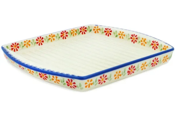 10″ Bacon Platter – Wave Of Flowers