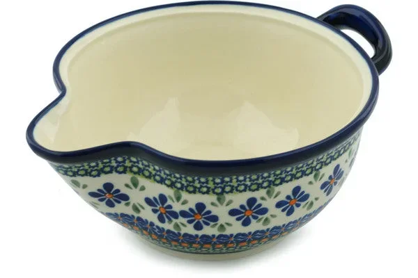 10″ Batter Bowl – Gingham Flowers
