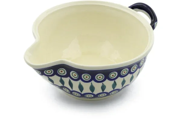 10″ Batter Bowl – Peacock Leaves