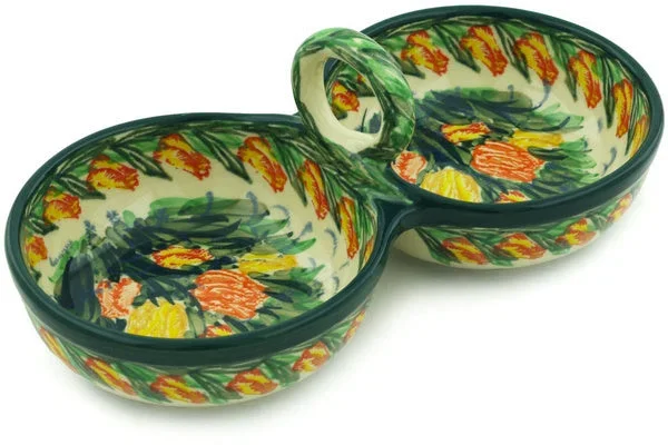 10″ Condiment Dish – Yellow Tulips