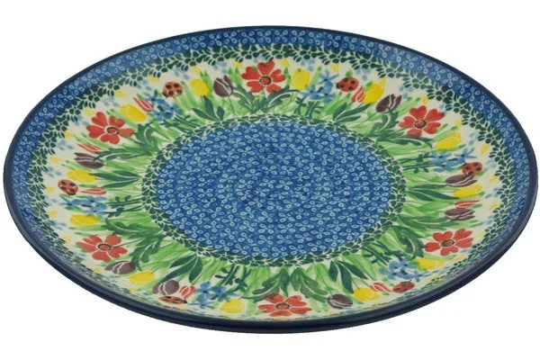 10″ Dinner Plate – Lady Bug Tulips