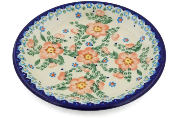 10″ Dinner Plate – Peach Tudor Rose
