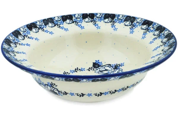 10″ Pasta Bowl – Flowers At Dusk