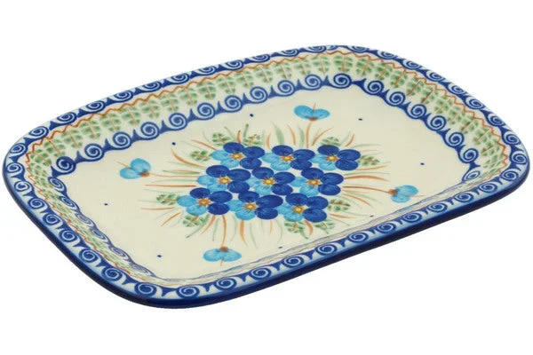 10″ Platter – Blue Pansy