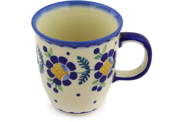 10 oz Mug – Orange And Blue Flower