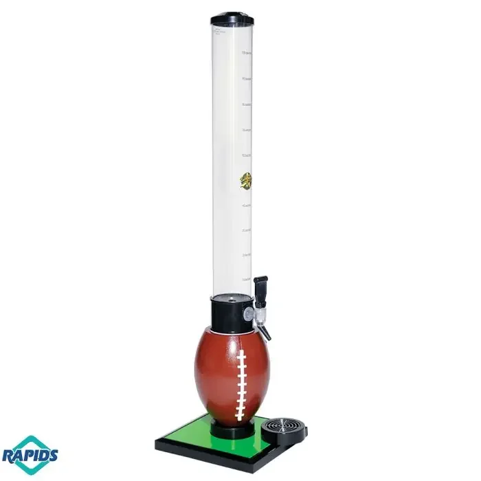 100 Ounce Beer Tube Tabletop Beverage Dispenser, Football Base