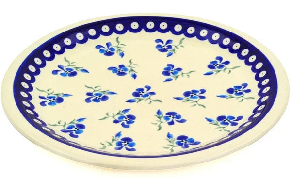 11″ Dinner Plate – Cobalt Pansy