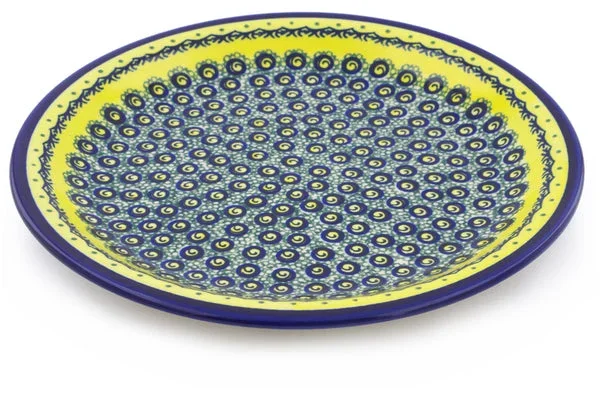 11″ Dinner Plate – Peacock Bumble Bee