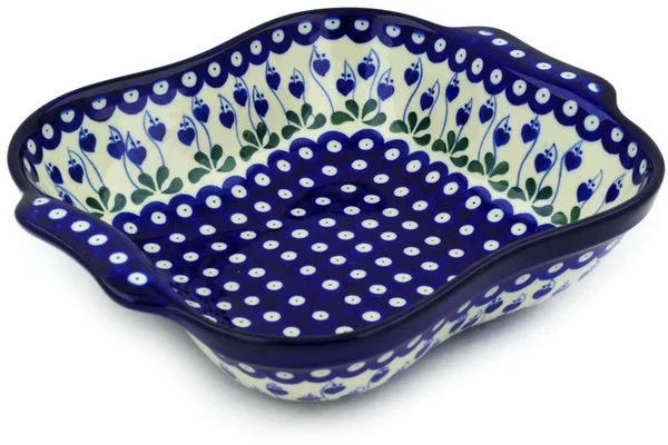 11″ Square Baker with Handles – Bleeding Heart Peacock