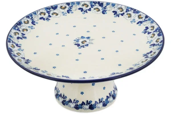 12″ Cake Stand – Blue Spring