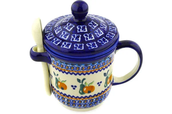 12 oz Brewing Mug with Spoon – Apple Pears