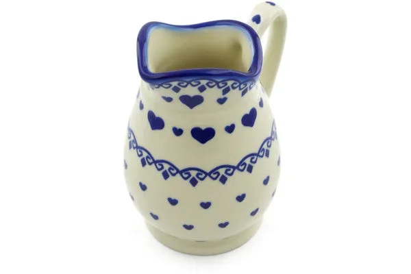 12 oz Creamer – Blue Valentine Hearts