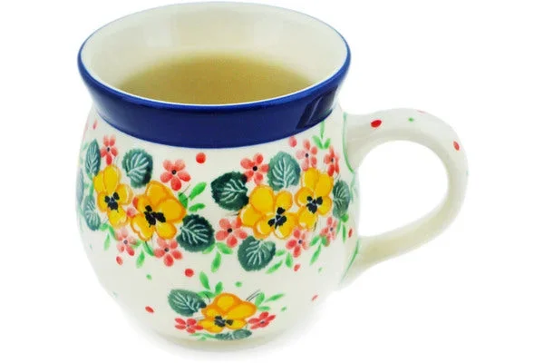 12oz Bubble Mug – Golden Pansy Garden