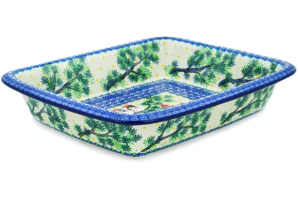 14″ Rectangular Baker – Cozy Bullfinch