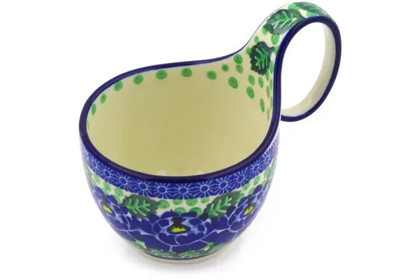 16 oz Bowl with Loop-Handle – Blue Bliss