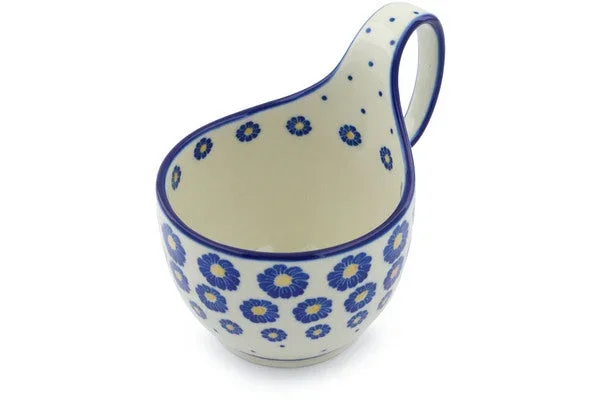 16 oz Bowl with Loop-Handle – Blue Zinnia