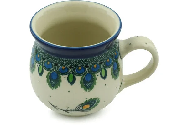 16 oz Bubble Mug – Peacock Feather