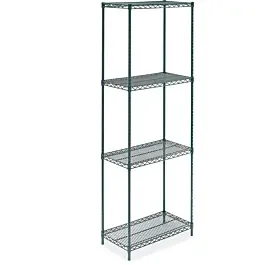 18″D x 24″L x 64″H Green Epoxy Wire Shelving Kit, 4-Shelf, NSF Listed
