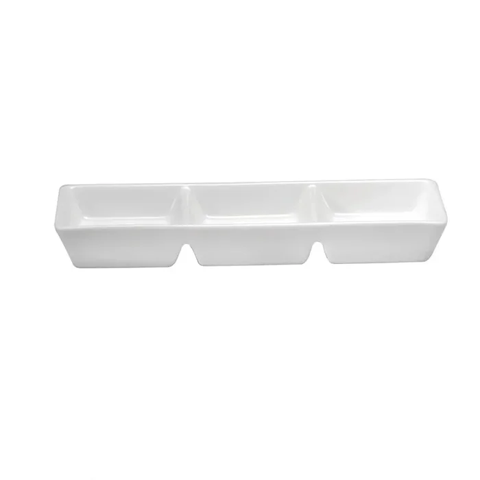 1880 Hospitality R4020000945 Fusion 7.25 x 2.4 3-Compartment Dish – 36 / CS