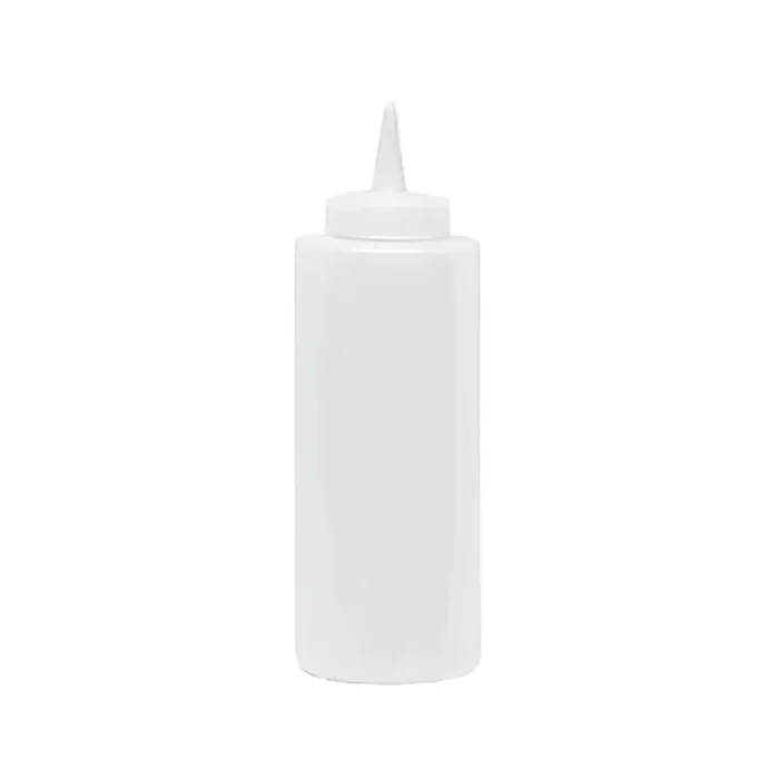 1880 Hospitality SBC-12 12 Oz. Clear Squeeze Bottle with Tip
