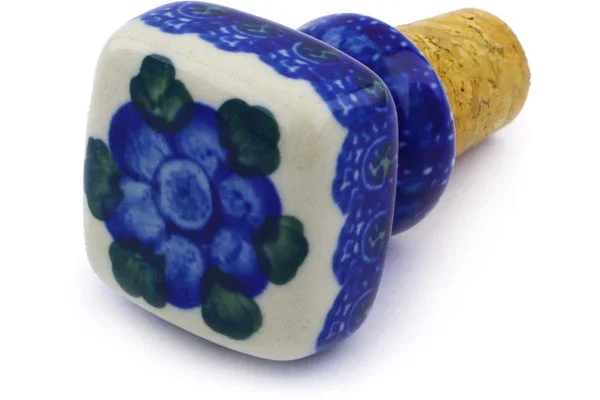 2″ Bottle Stopper – Blue Poppies