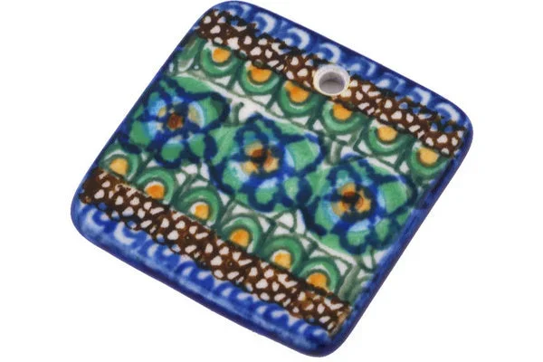 2″ Square Pendant – Mardi Gras