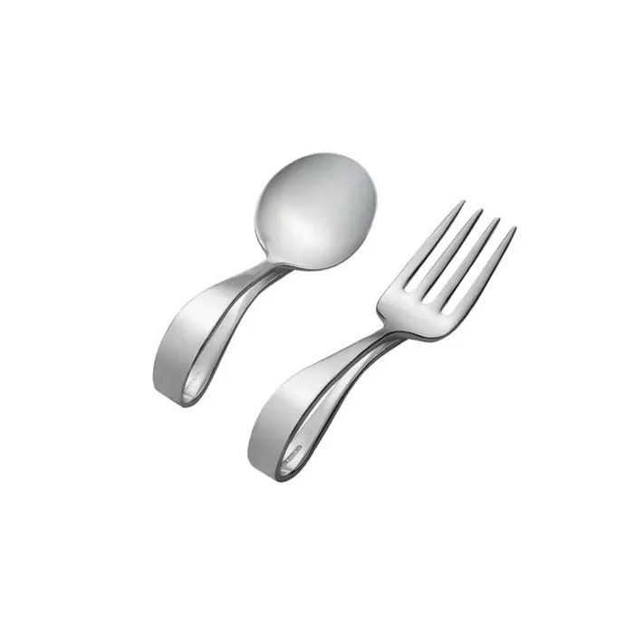 2 Piece Baby Feeding Set with Loop Handle