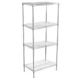 21″D x 30″L x 74″H Chrome Wire Shelving Kit, 4-Shelf, NSF Listed