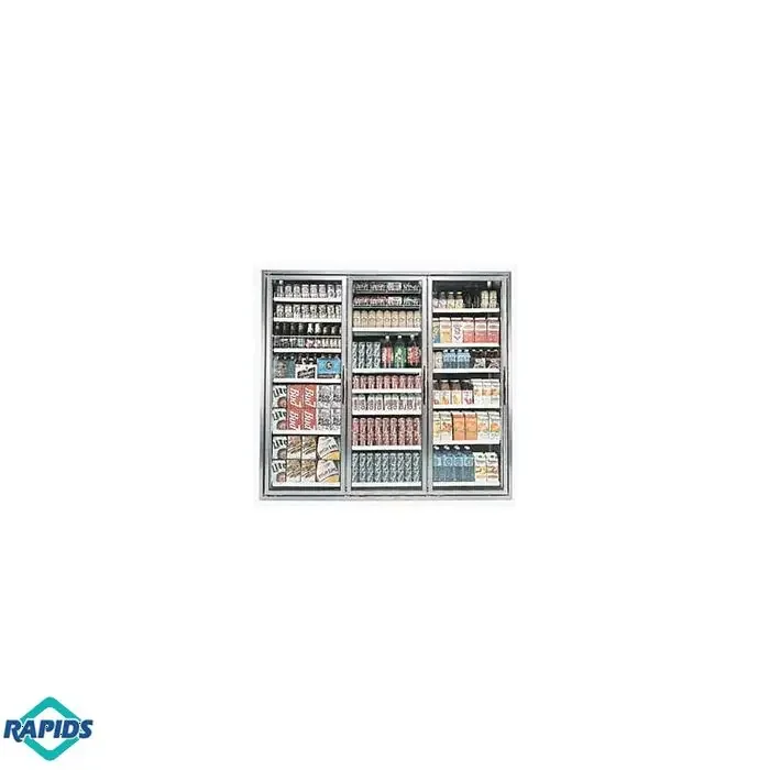 3 Glass Door Set for Convenience Store Display Coolers (28″ x 80″ each)