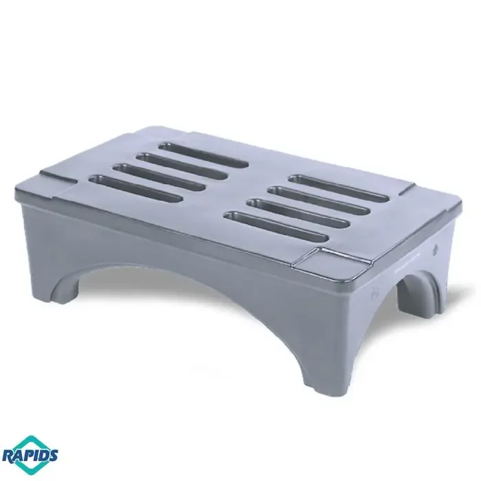 36″ Gray Plastic Dunnage Rack Storage Shelf