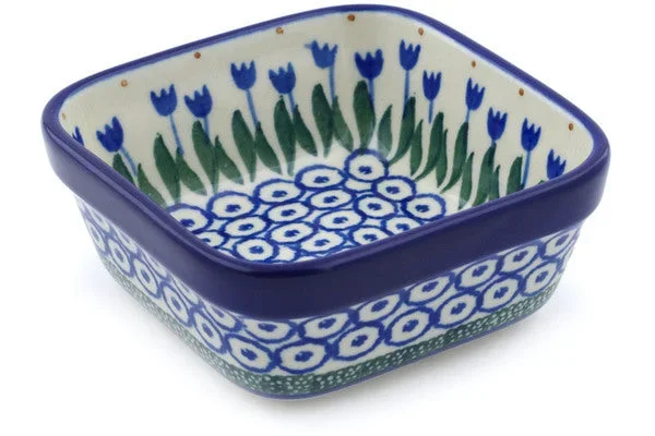 4″ Square Bowl – Water Tulip