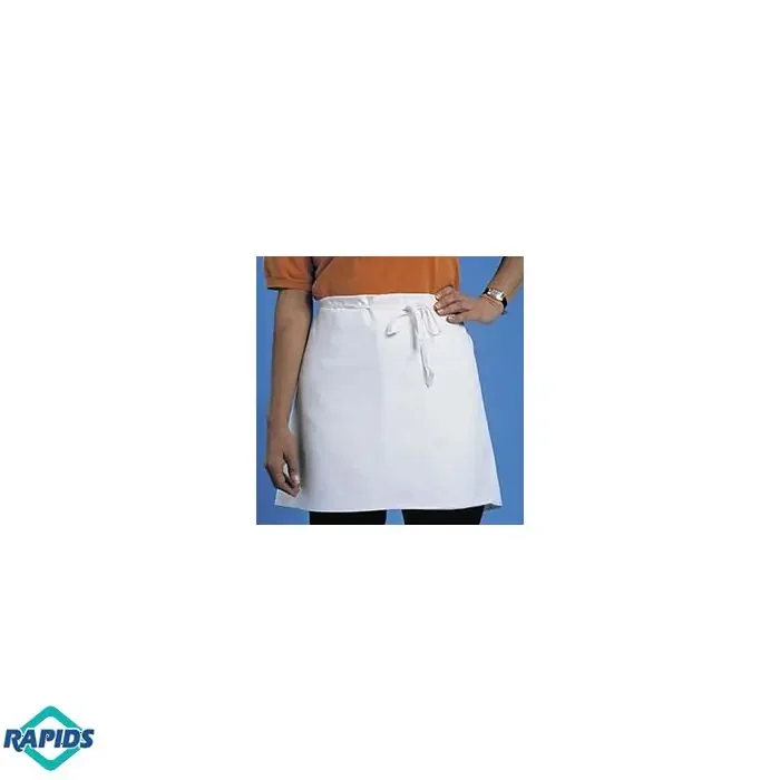 4-Way White Short Waist Apron for Restaurant Staff