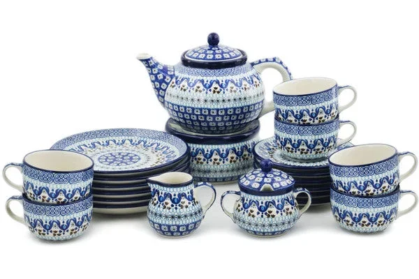 40 oz Dessert Set for 6 with Heater – Blue Ice