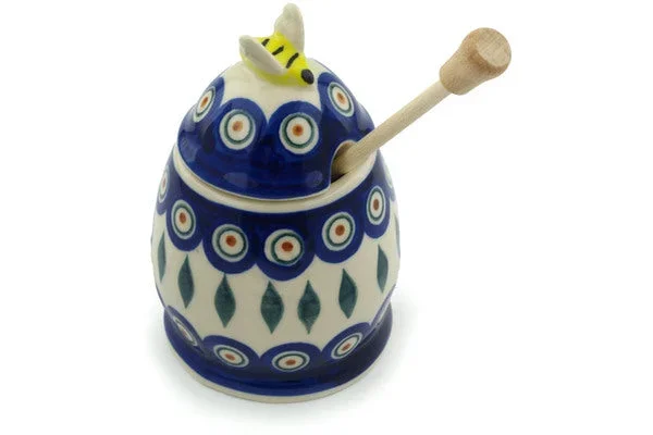 5″ Honey Jar with Dipper – Peacock