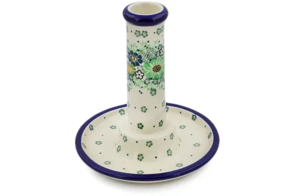 6″ Candle Holder – Green Wreath