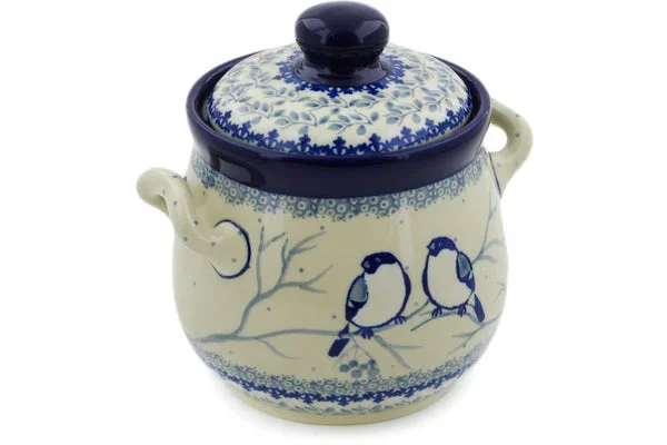 6″ Jar with Lid and Handles – Waiting Birds