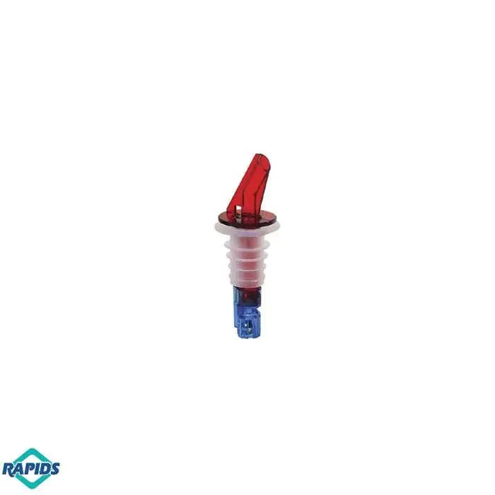 7/8 oz Portion Control Liquor Pourer No Collar, Blue Base