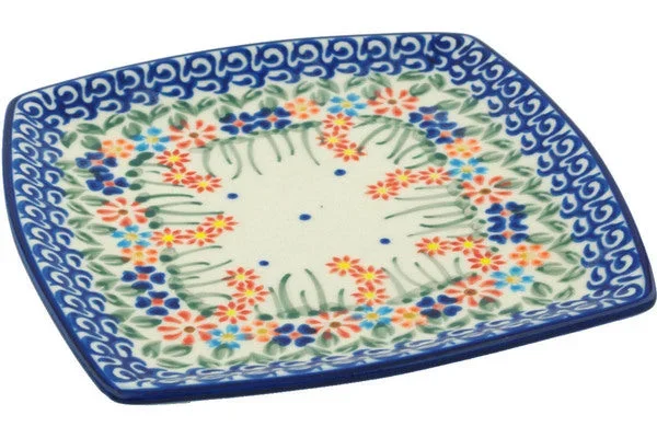 7″ Square Plate – Blissful Daisy
