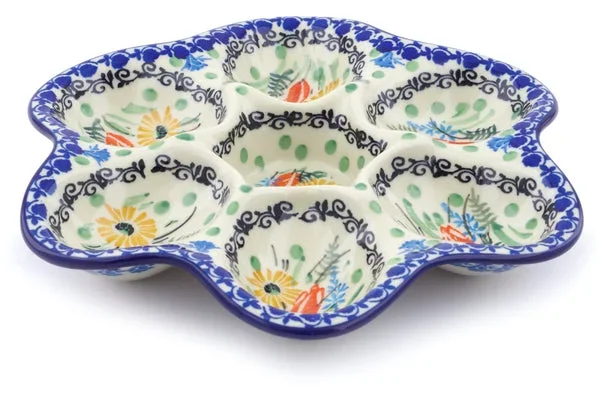 8″ Egg Plate – Splendid Blue Bell