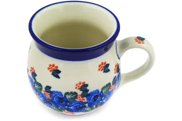 8 oz Bubble Mug – Indigo Roses
