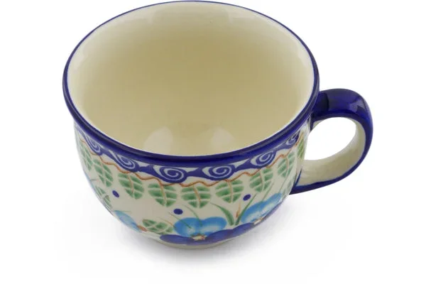 8 oz Cup – Blue Pansy