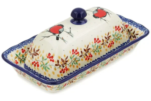 9″ Butter Dish – Bullfinch On Rowan
