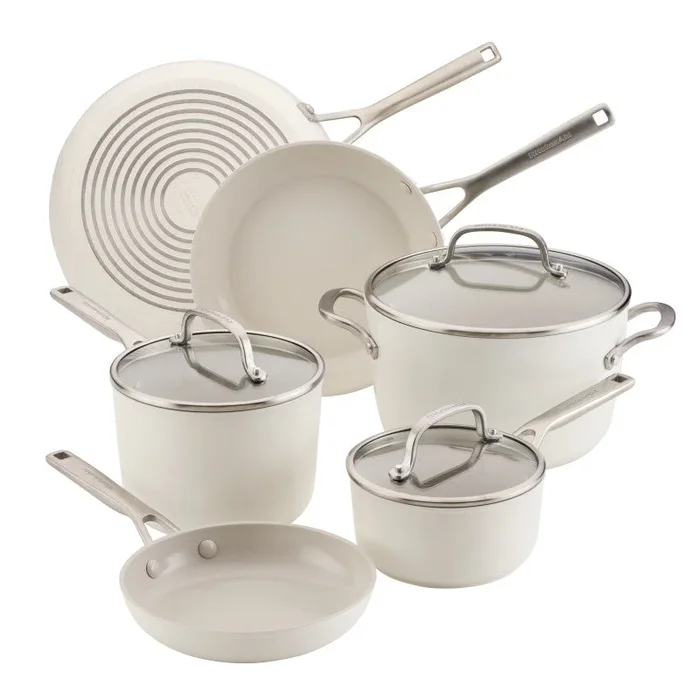 9-Piece Hard-Anodized Ceramic Induction Nonstick Cookware Set