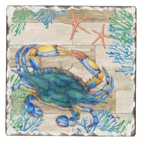 Absorbent Stone Coaster – Crab Life