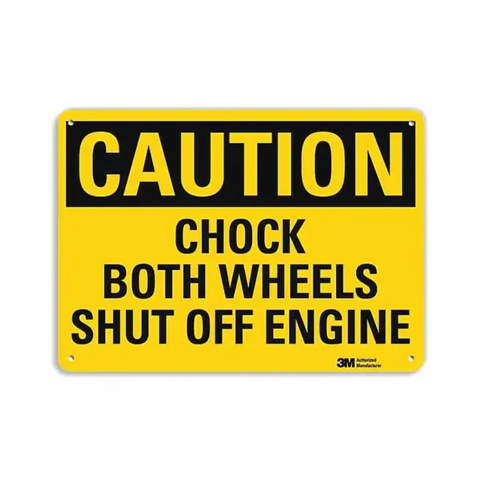 ADV3800 CMP0021 Aluminum Cut-Off Engine Caution Sign
