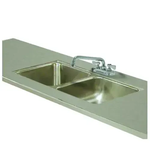 Advance Tabco TA-11G-2 Double Sink Welded Into Table Top