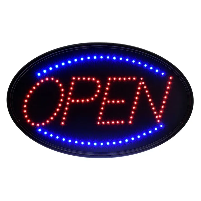 Alpine Industries 497-02 26 x 14″ Flashing LED Open Sign