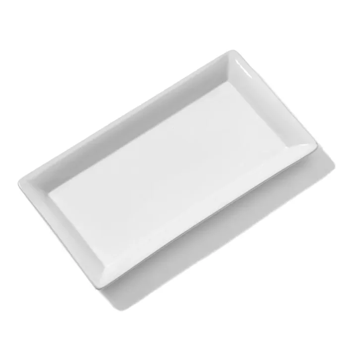 American Metalcraft CER19 Prestige White Ceramic 14 In. Rect. Platter