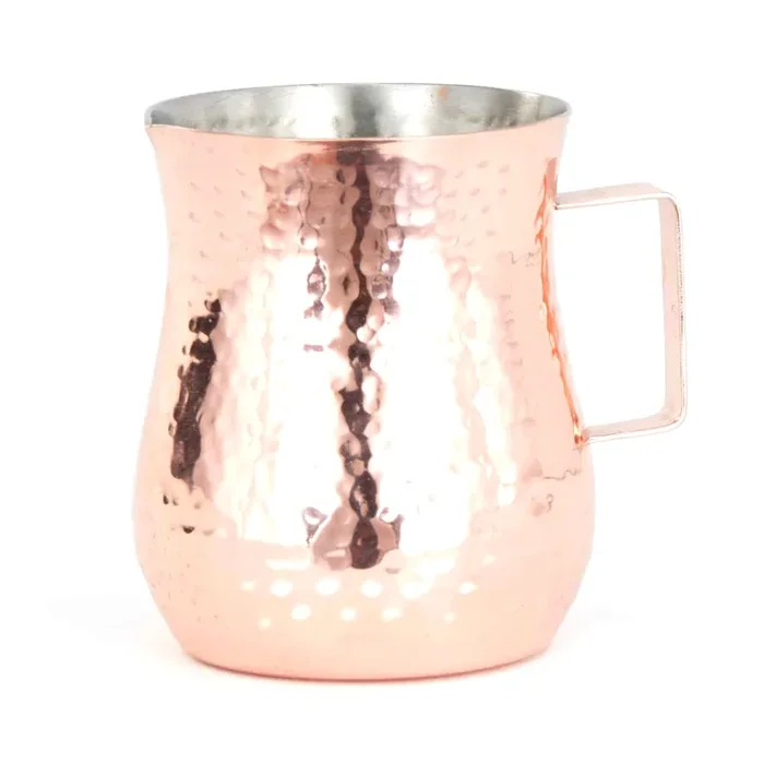 American Metalcraft CHC4 Hammered Copper Finish S/S 4 oz. Bell Creamer